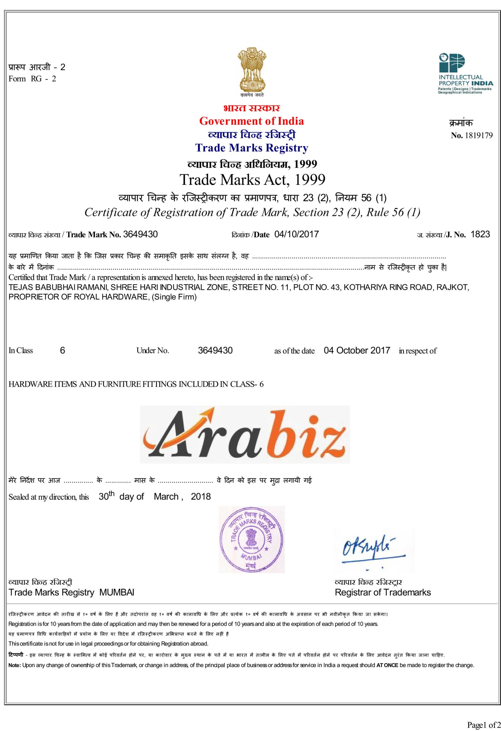 registration-certificate-class-6